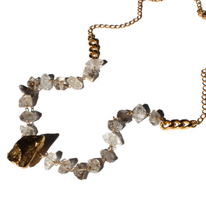 Herkimers and Golden Quartz Necklace 