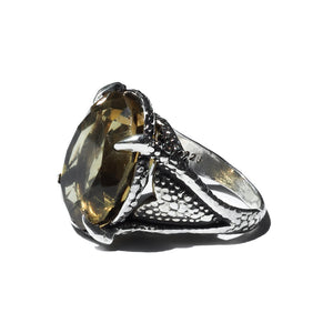 Anillo Dragon Cuarzo Cerveza