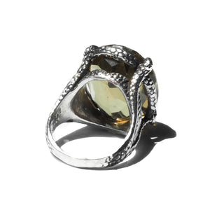 Anillo Dragon Cuarzo Cerveza
