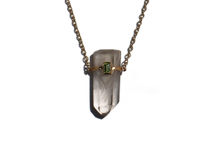 Cuarzo Blanco con Peridoto