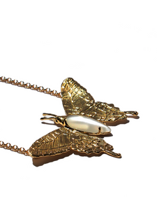 Collar Mariposa Piedra Luna