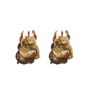 Rhino Beetle Earrings