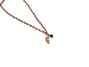 Necklace Stones & Feather