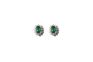 Aretes en Oro Blanco 14k