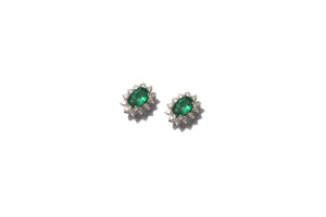 Aretes en Oro Blanco 14k