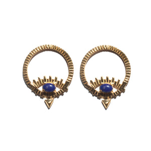 Lapis Lazuli Eye Earrings 